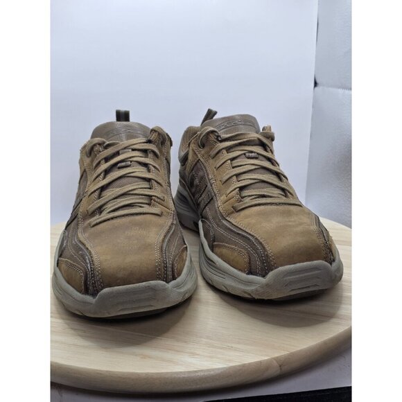 Skechers Mens 12 Classic Fit air cooled memory foam SN66299 color: DSCH, Brown - Picture 2 of 8